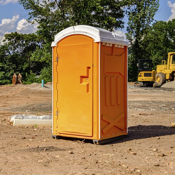 can i customize the exterior of the porta potties with my event logo or branding in Huntersville WV